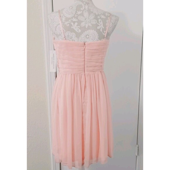 Maggy London Pink Chiffon Embellished Special Occasion Dress 12P - Picture 3 of 9